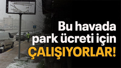 Bu havada park ücreti için çalışıyorlar!